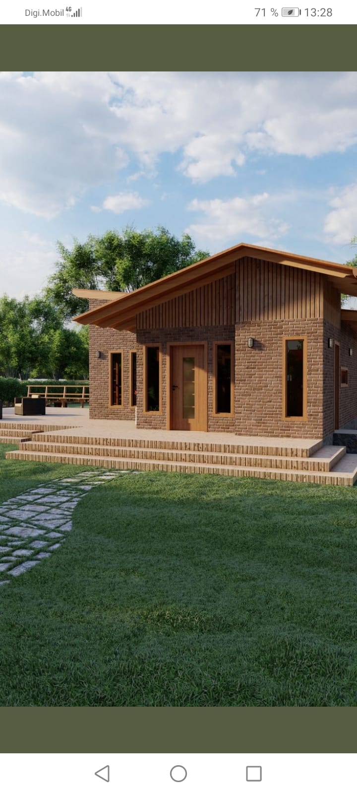 Casa Moderna con Ladrillo